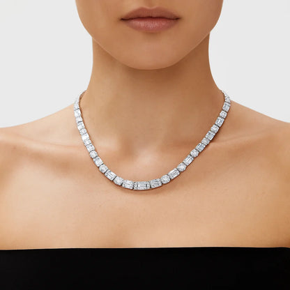 Lily Stem Diamond Necklace