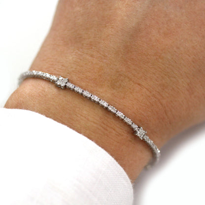 Vivid Victory Men Tennis Diamond Bracelet