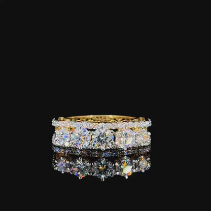 Linear Flow Diamond Ring