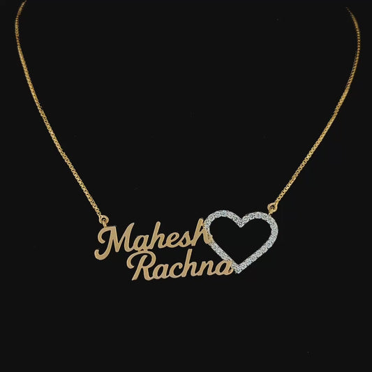 Two Mahesh Rachna Heart Diamond Pendant
