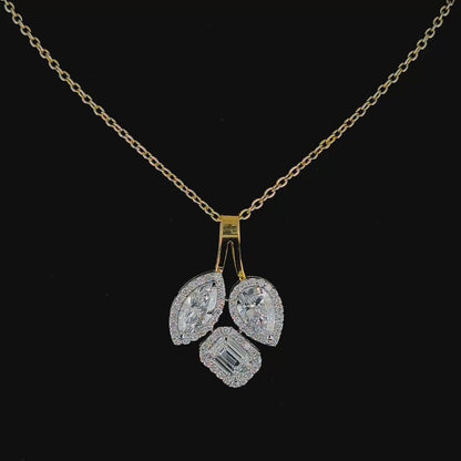 Tres Lumiere Diamond Pendant With Chain