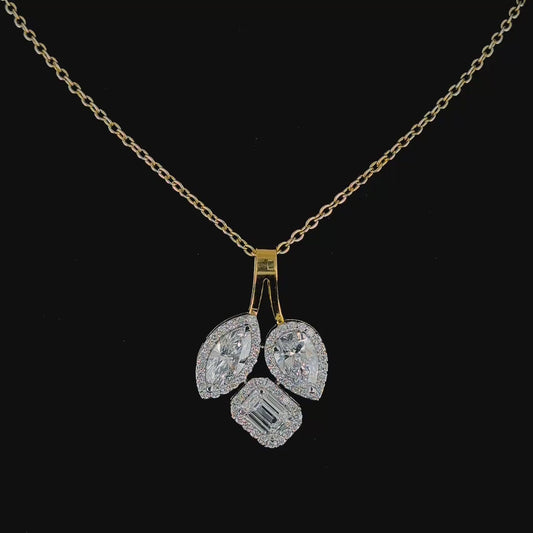 Tres Lumiere Diamond Pendant With Chain