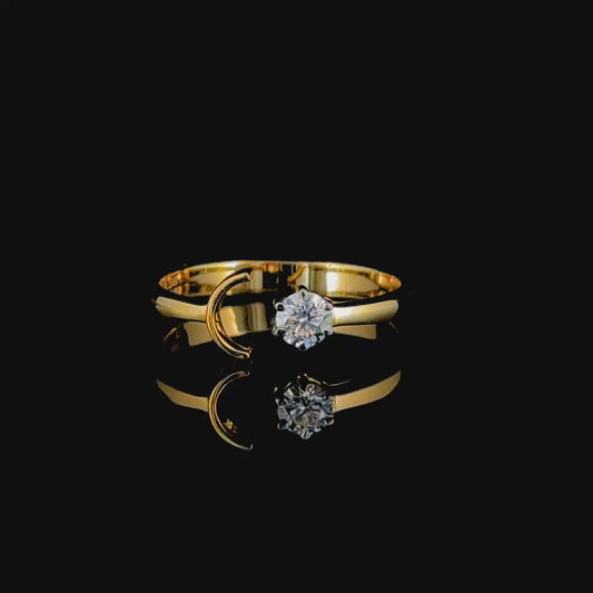 Cresent Shine Diamond Ring