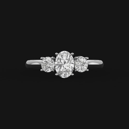 Geometric Glamour Diamond Ring